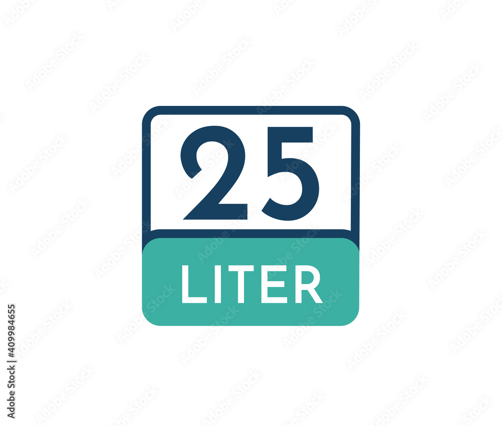 25 liters icon vector illustration 25 liters icon vector illustration