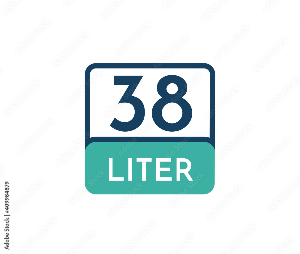 38 liters icon vector illustration 38 liters icon vector illustration