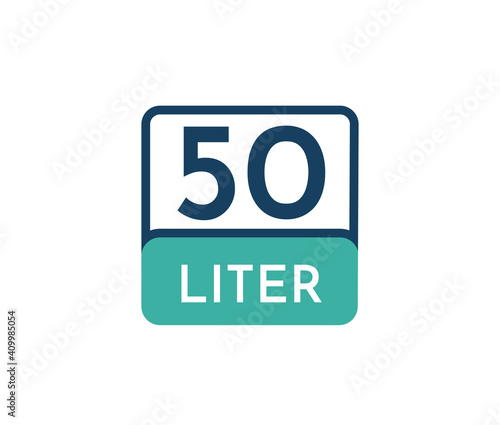 50 liters icon vector illustration © Rubel