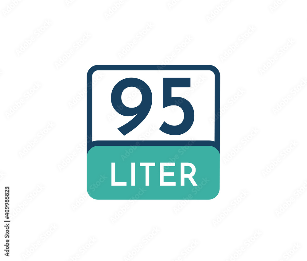 95 liters icon vector illustration 95 liters icon vector illustration