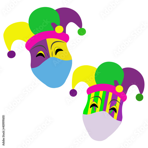 Mardi Gras Comedy and Tragedy Masks
