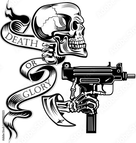  Skeleton with guns