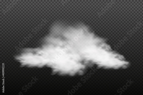 White vector cloudiness ,fog or smoke on dark checkered background.SCloudy sky or smog over the city.Vector illustration.