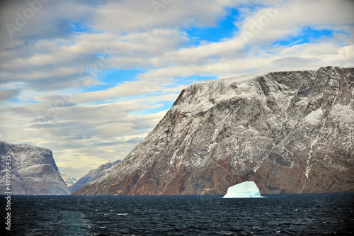 Greenland.Icebergs. Icefiord, UNESCO world heritage. Located one and a half kilometers south of Ilulissat. photo