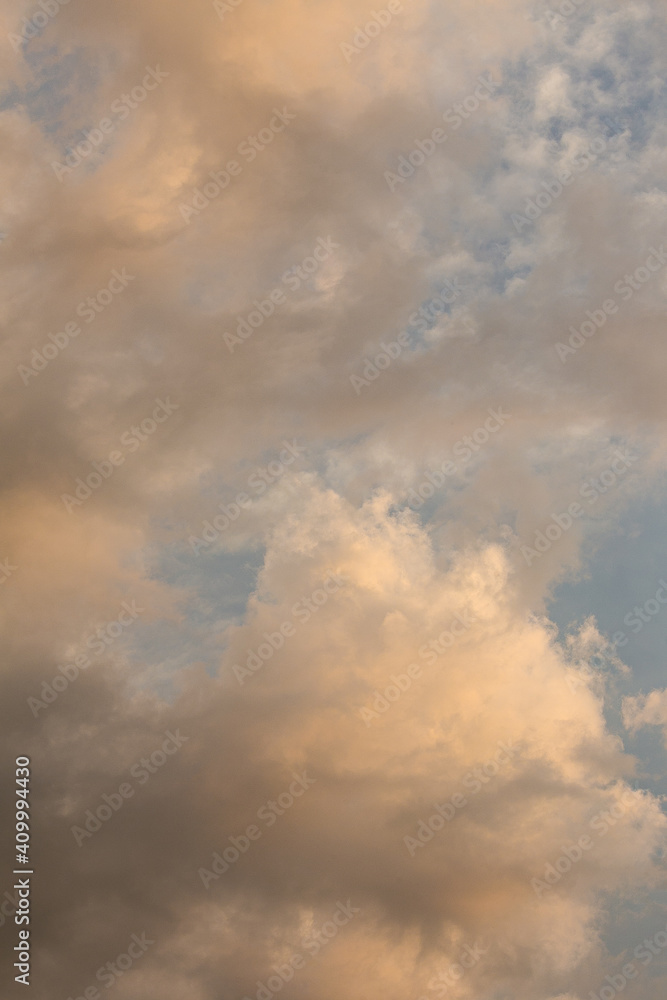 Fototapeta premium Sky after rain. Clouds like in the painting.