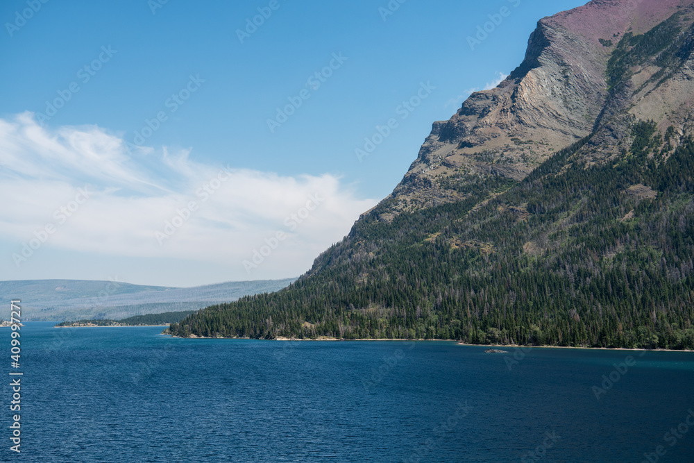 The 2nd largest lake in Glacier National Park, St. Mary Lake.