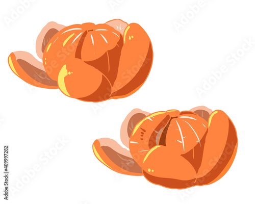 むいたみかん　線無し