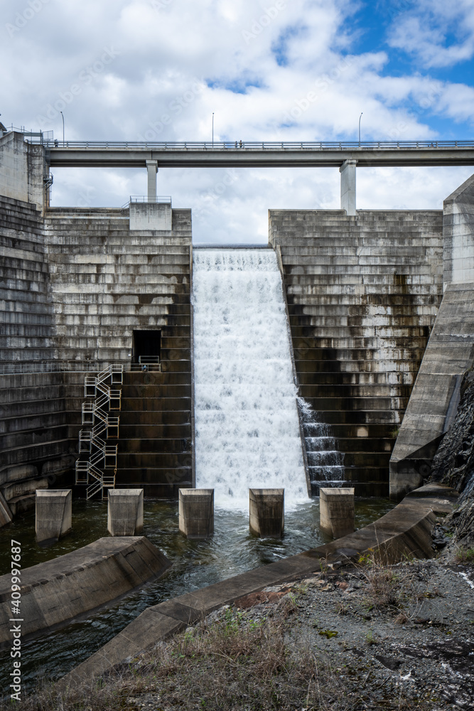The Hinze Dam is a rock and earth-fill embankment dam with an un-gated spillway across the Nerang River in the Gold Coast hinterland of South East, Queensland, Australia.
