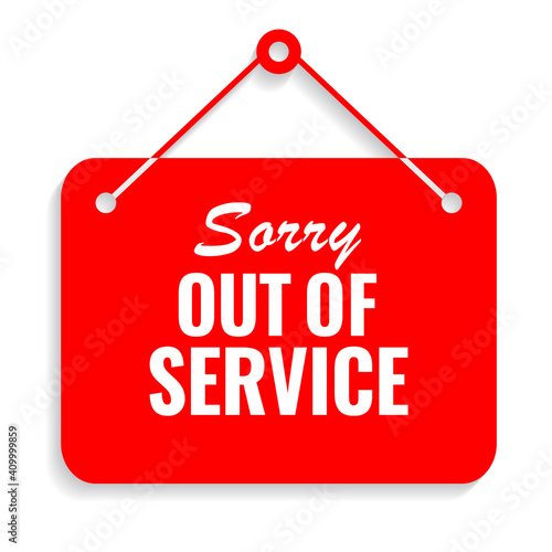 Out of service vector sign