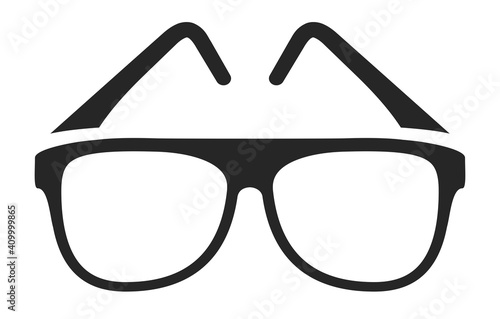 Specs icon, eye glasses vector cartoon