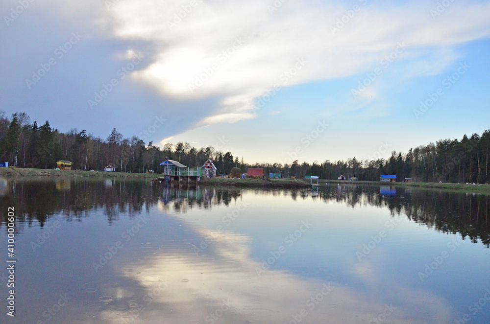 lake and mountains