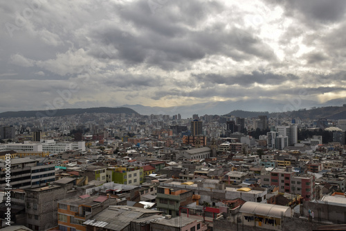 View on Quito during cloudy day