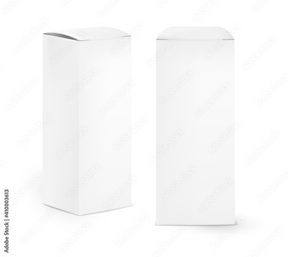 Rectangular 3d blank cosmetic boxes mockup. High detailed realistic tall cosmetic packaging mockup. Rectangular 3d blank cosmetic boxes mockup. High detailed realistic tall cosmetic packaging mockup.