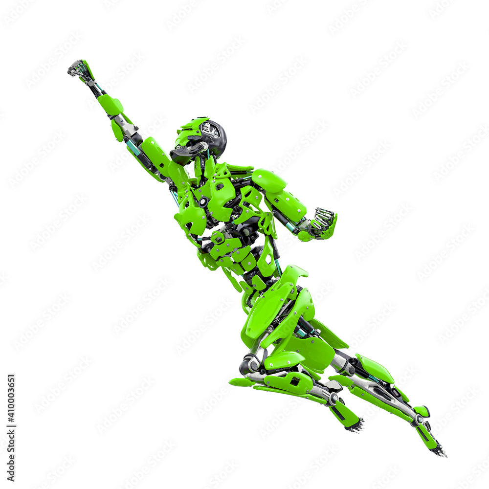 master cyber robot is flying up master cyber robot is flying up