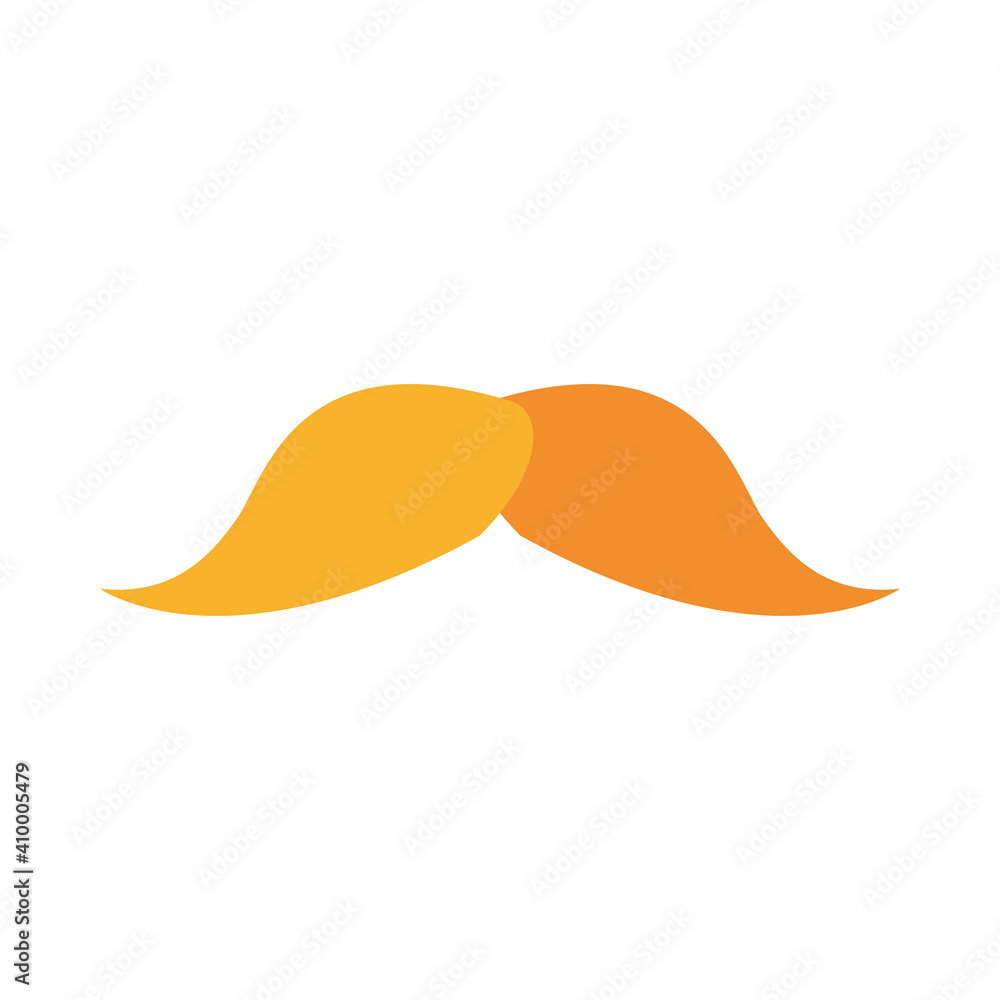 hipster moustache fashion icon isolated vector hipster moustache fashion icon isolated vector