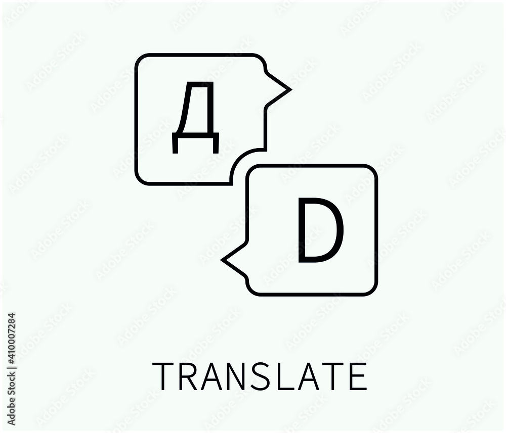 translate vector icon. Editable stroke. Symbol in Line Art Style for Design, Presentation, Website or Apps Elements, Logo. Pixel vector graphics - Vector translate vector icon. Editable stroke. Symbol in Line Art Style for Design, Presentation, Website or Apps Elements, Logo. Pixel vector graphics - Vector