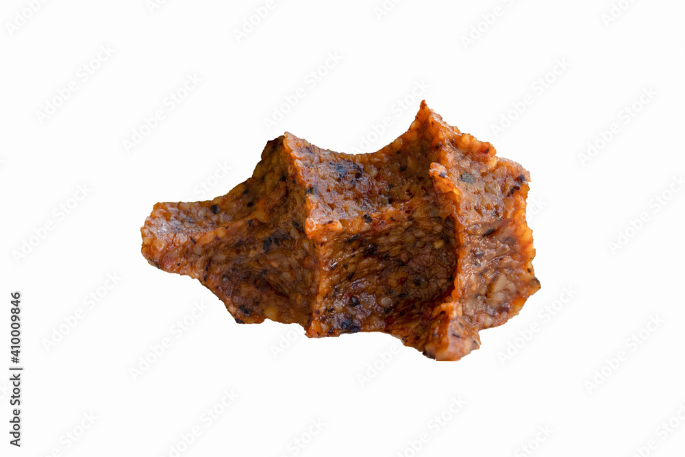 Traditional food cig kofte is on isolated white background. One piece of cig kofte. Traditional food cig kofte is on isolated white background. One piece of cig kofte.