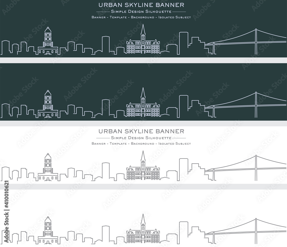 Halifax Single Line Skyline Profile Banner