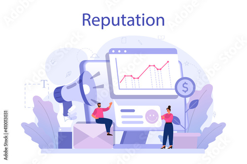 Business reputation concept. Building relationship with people