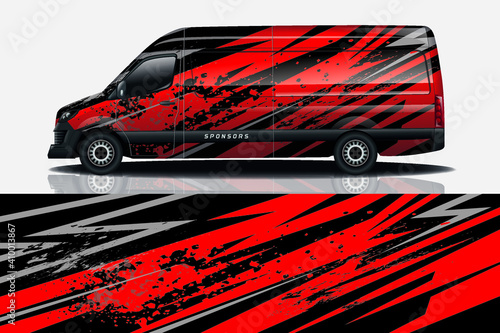 car decal wrap design vector