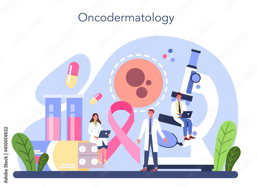 Oncodermatology concept. Dermatological oncology, skin cancer awareness Oncodermatology concept. Dermatological oncology, skin cancer awareness