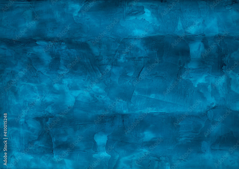 Fototapeta premium Beautiful Abstract Grunge Decorative Navy Blue Dark Stucco Wall Background. Art Rough Stylized Texture Banner With Space For Text