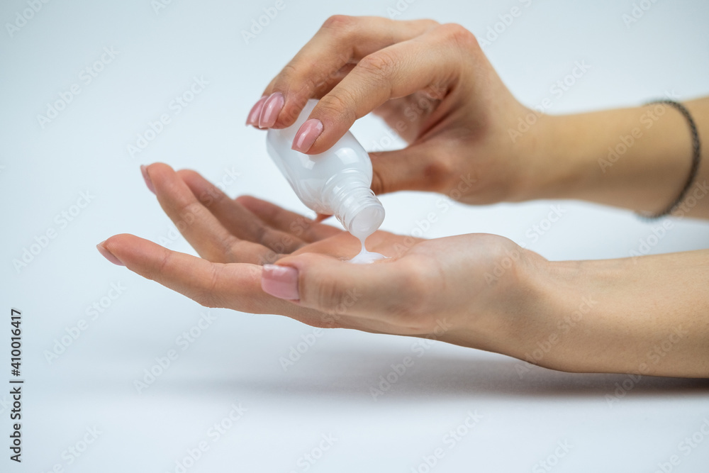 A photo of someone using the body lotion A photo of someone using the body lotion