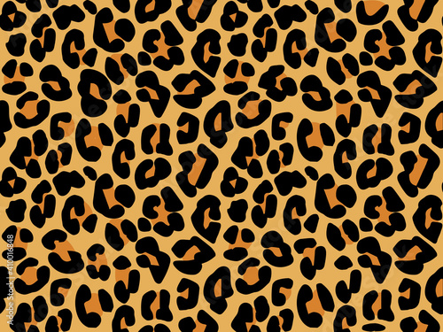 Leopard skin seamless pattern. Animal decorative print design for textile  paper and clothes.