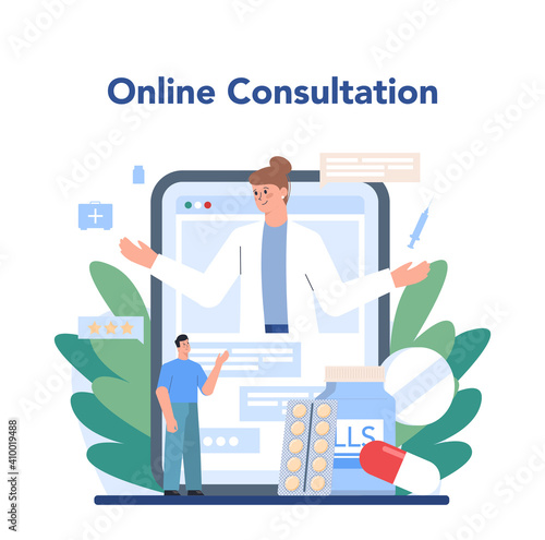Doctor online service or platform. Healthcare, modern medicine treatment,
