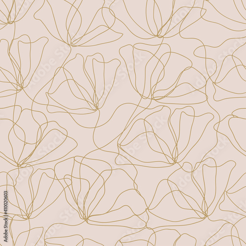 Seamless floral abstract delicate pattern. Vector texture in pastel colors