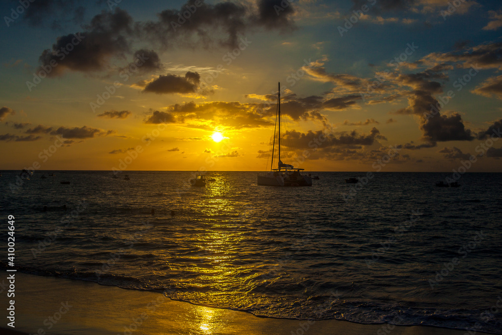 boat sunset