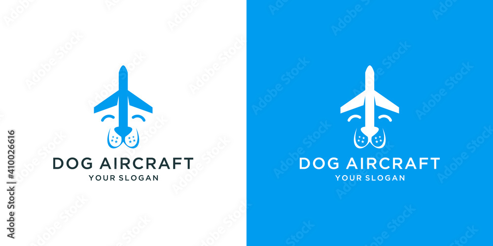 Dog plane logo design inspiration