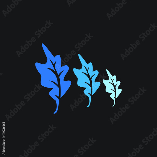 logo leaft icon templet vector naturan  photo