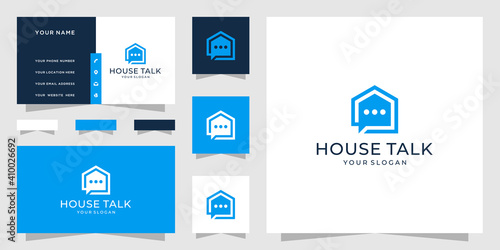 Home talk logo and business card template