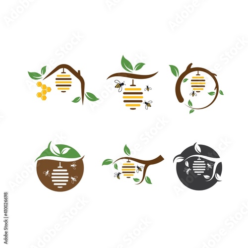 bee hive vector icon illustration
