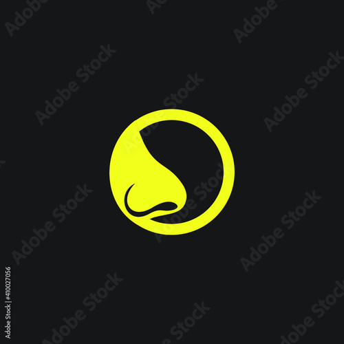 logo templet vector nose icon 