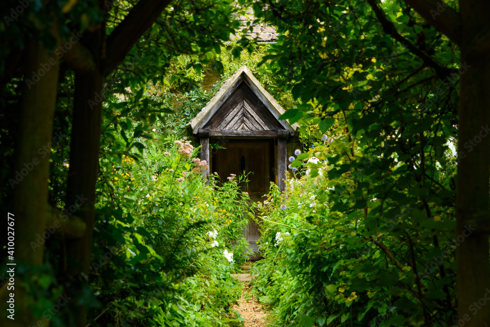 A secret green lane in a garden A secret green lane in a garden
