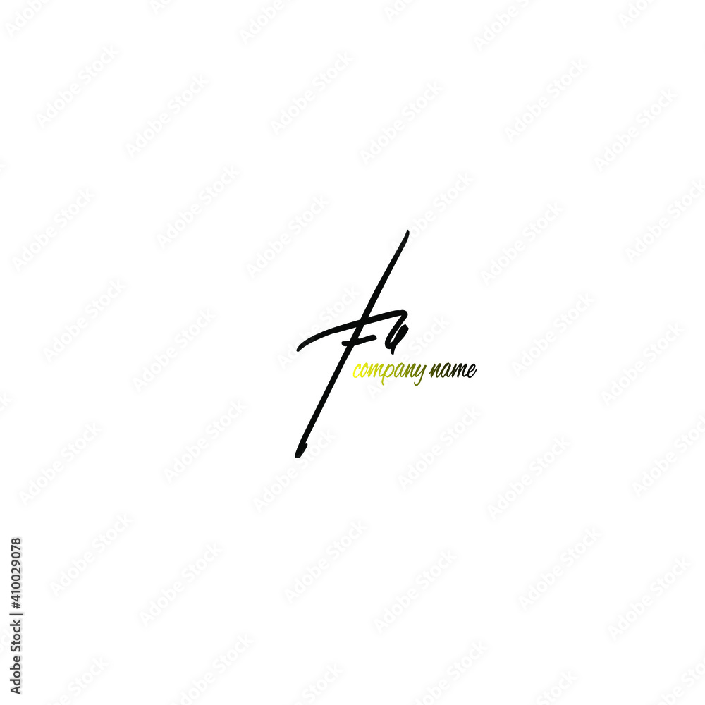 FA initial handwritten calligraphy, for monogram and logo FA initial handwritten calligraphy, for monogram and logo