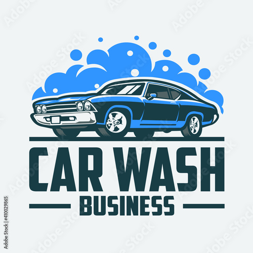 Premium Car wash Ready Made Logo Vector Isolated EPS