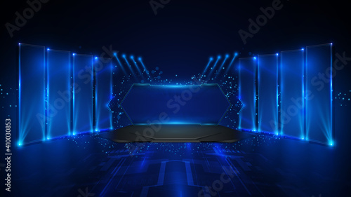 abstract blue futuristic gaming concept design background eps 10 vector