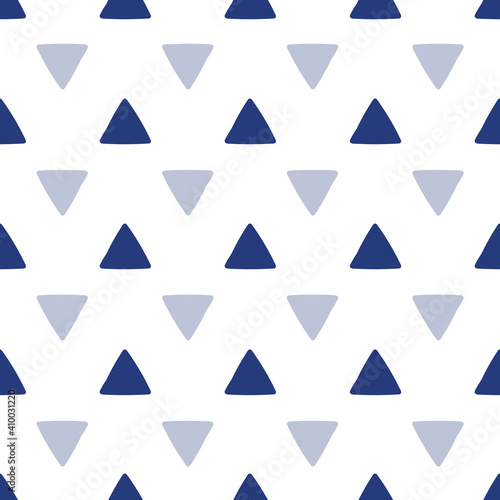Seamless geometric triangle shape pattern. Vector design for paper, cover, wallpaper, fabric, textile, interior decor and other project.