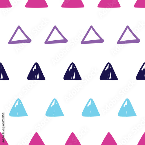 Seamless geometric triangle shape pattern.  Vector design for paper  cover  wallpaper   fabric  textile  interior decor and other project.