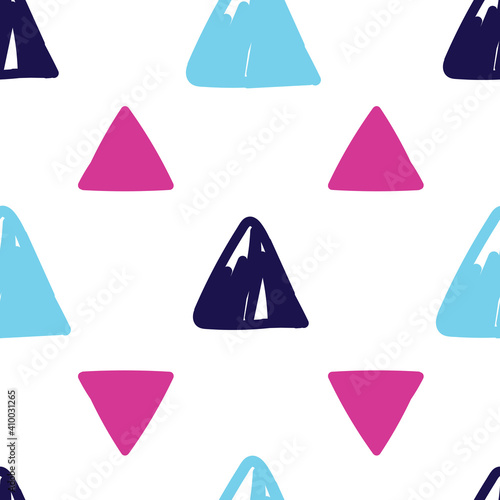 Seamless geometric triangle shape pattern.  Vector design for paper  cover  wallpaper   fabric  textile  interior decor and other project.