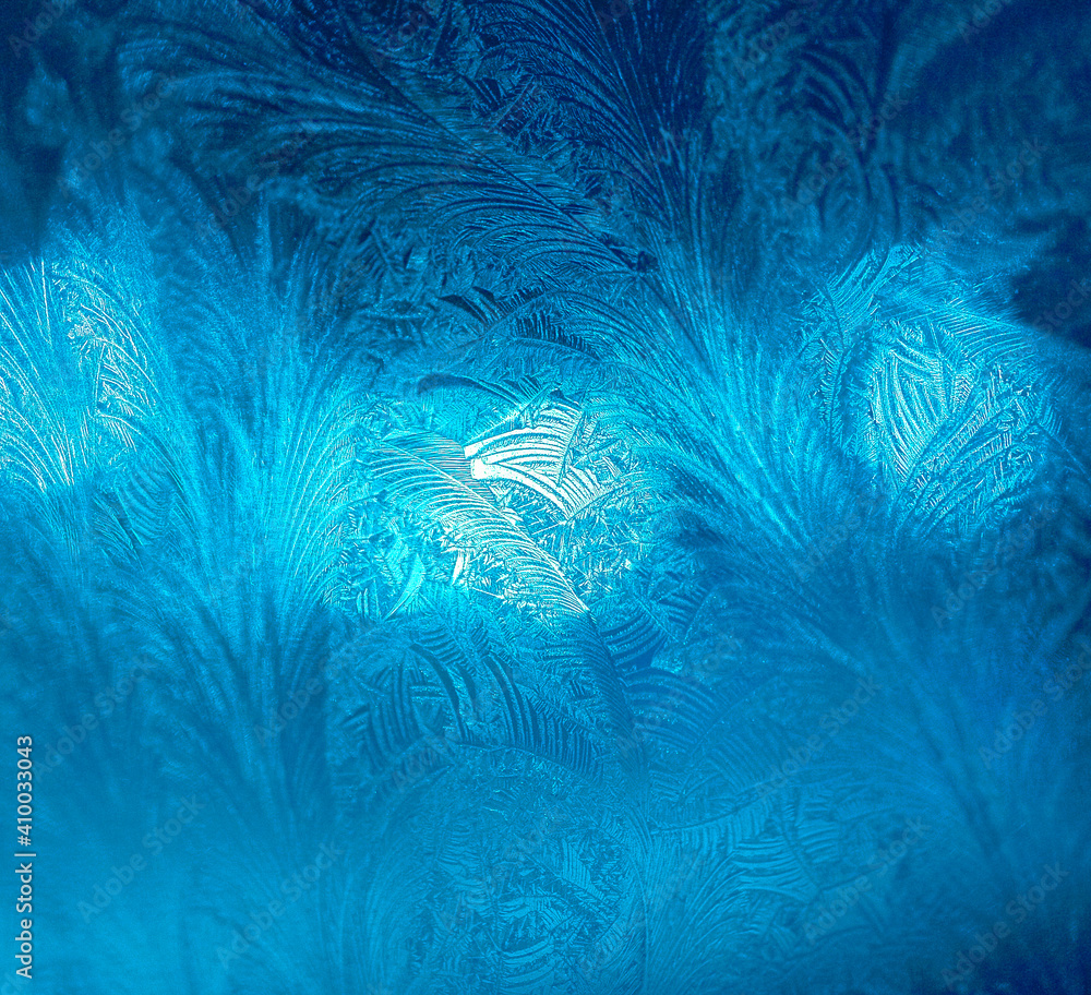 Obraz premium Night window frosting