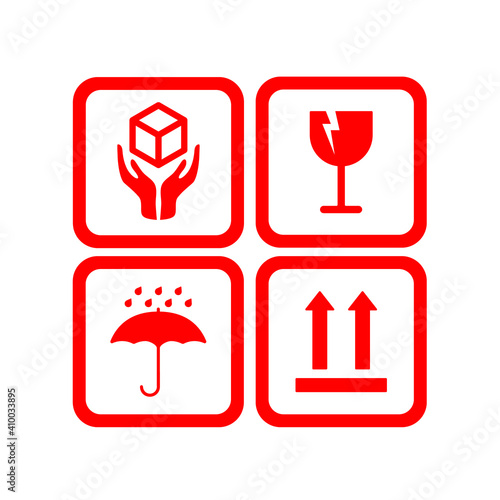 set of icons for box