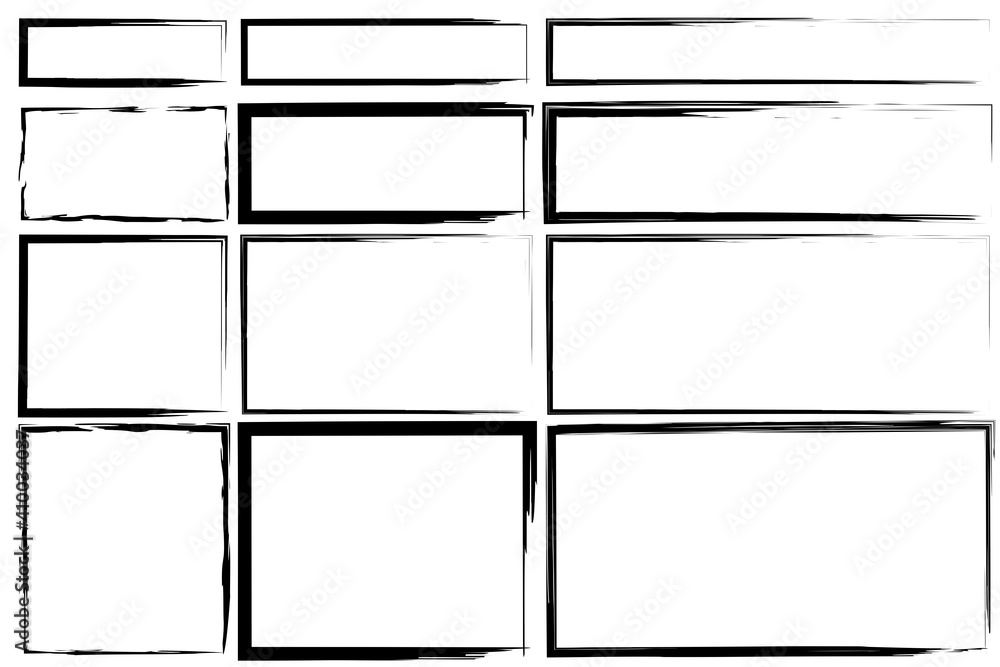 Hand drawn rectangles brush grunge. Dirty grunge texture. Watercolor brush texture. Line vector. Stock image. EPS 10. Hand drawn rectangles brush grunge. Dirty grunge texture. Watercolor brush texture. Line vector. Stock image. EPS 10.
