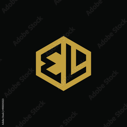 Free Download Initial letter EL hexagon logo design vector - GFXLoad