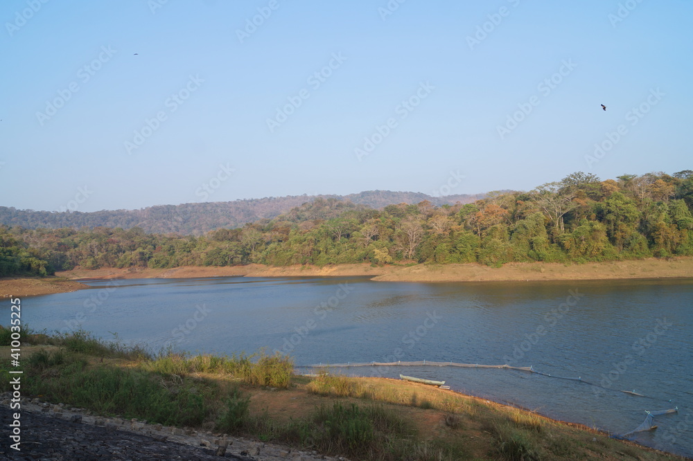 Reservoir of vazhani dam, Thrissur, Kerala, India
