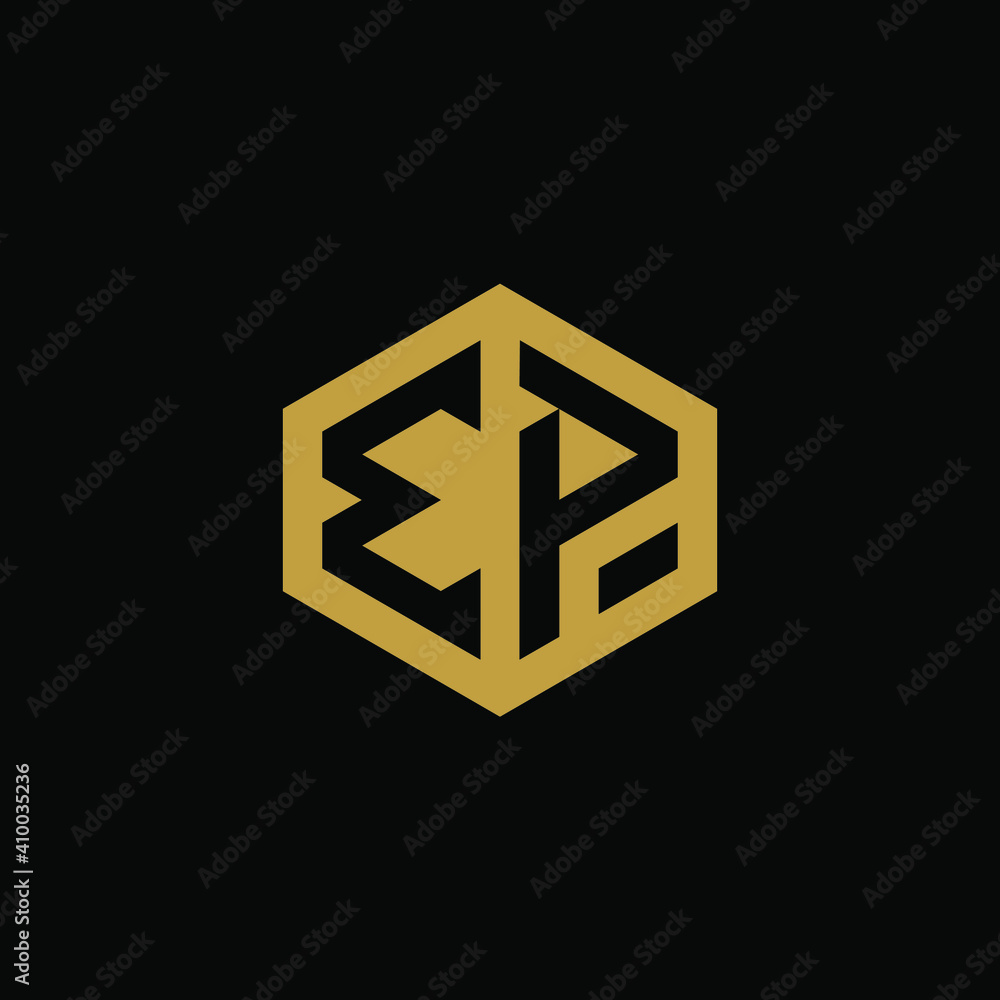 Initial letter EP hexagon logo design vector Initial letter EP hexagon logo design vector