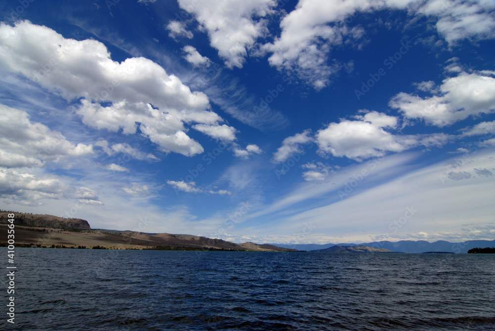 Dramatic Clouds over Flathead Lake, Montana, USA